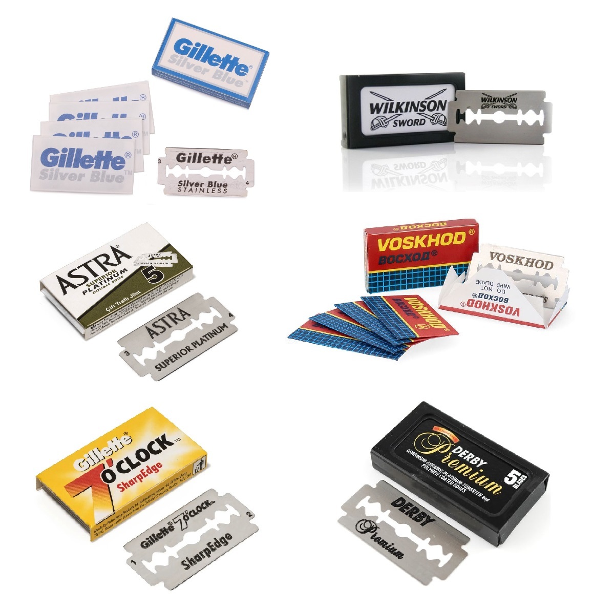 Double Edge Safety Razor Random Sample Pack*6 (30 BLADES TOTAL)