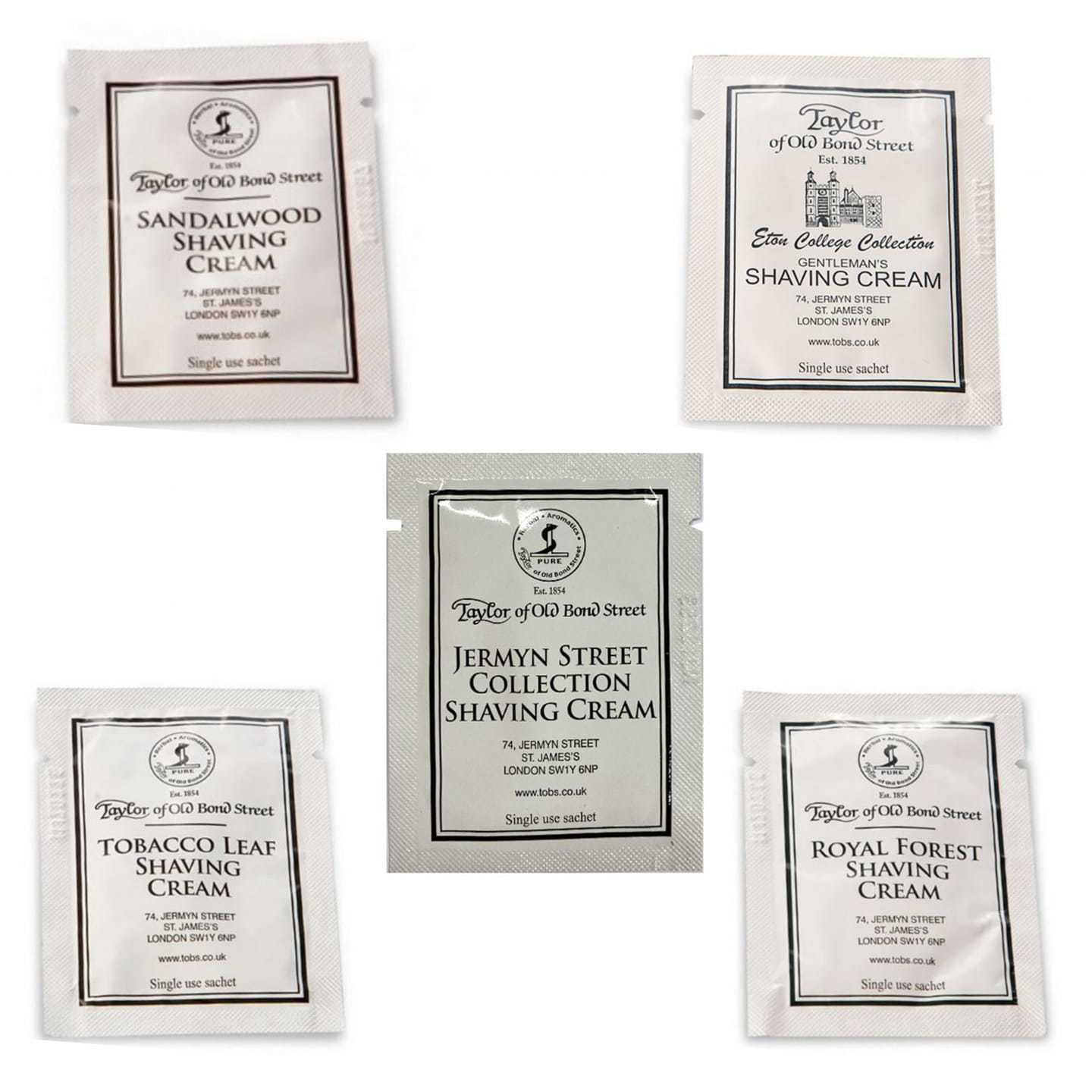 Taylor Of Old Bond Street Shaving Cream Sample Pack 5ml *ETON COLLEGE