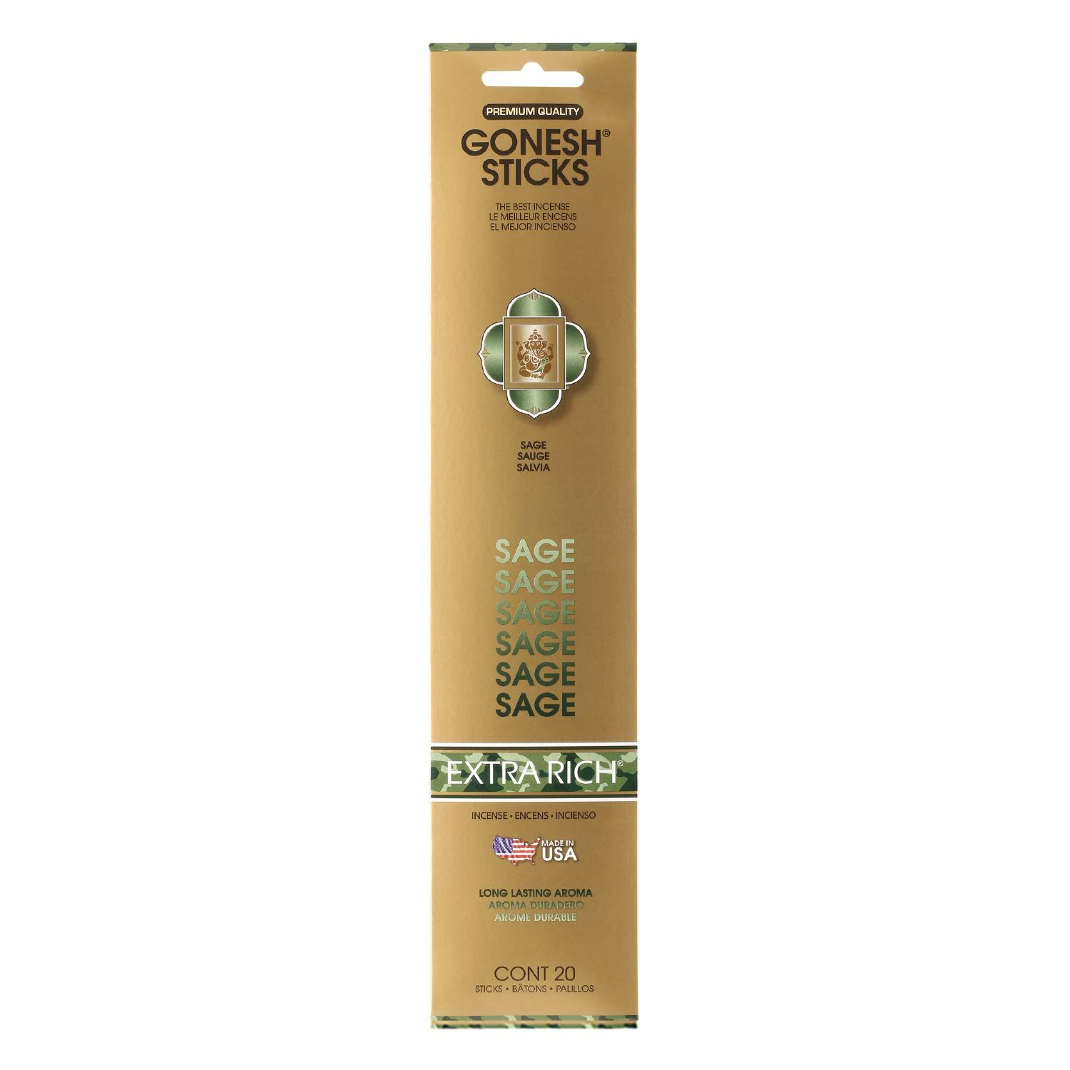 GONESH Extra Rich Collection Sage – 20 Stick Pack