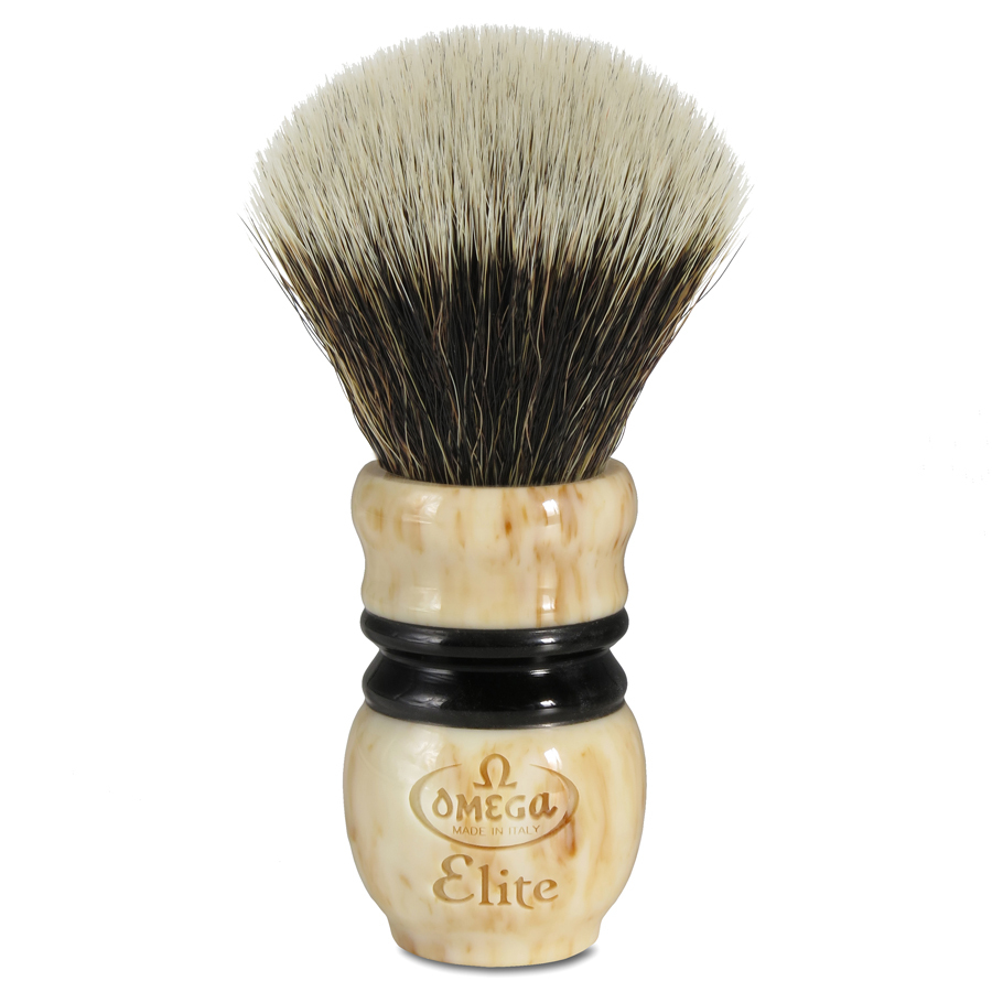 Omega Elite synthetic fiber shaving brush - MB1921 Vintage Edition