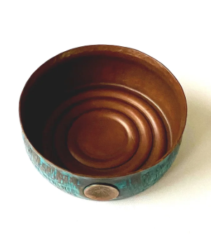 Captain's Choice Aquamarine Copper Shaving Lather Bowl