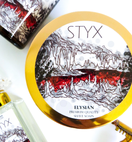 Elysian Styx Men's Shaving Soap, Tallow and Shea Butter, 4 oz
