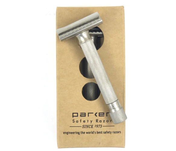 Parker Variant Adjustable Safety Razor, Satin Chrome Handle  VAR SC