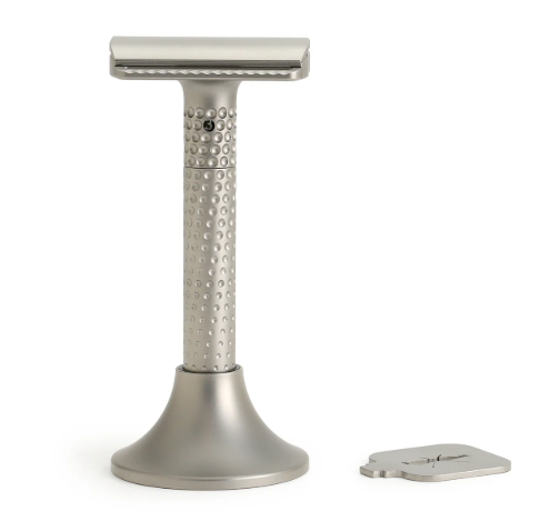 Tatara Muramasa, Adjustable Safety Razor + Stand, Stainless Steel
