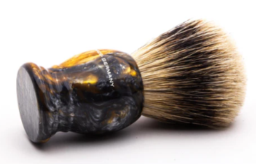 Shavemac Silvertip Badger Shave Brush With Slate & Gold Marbled Handle