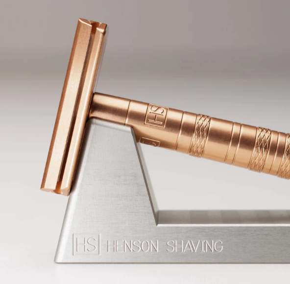 HENSON SHAVING | AL13 AIRCRAFT ALUMINUM SAFETY RAZOR *MILD COPPER